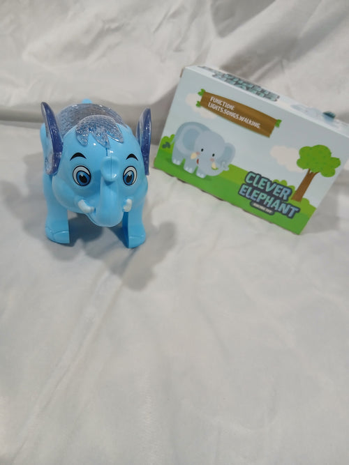 Clever Walking Elephant Toy with Lights & Music - Battery Operated Toy for Kids